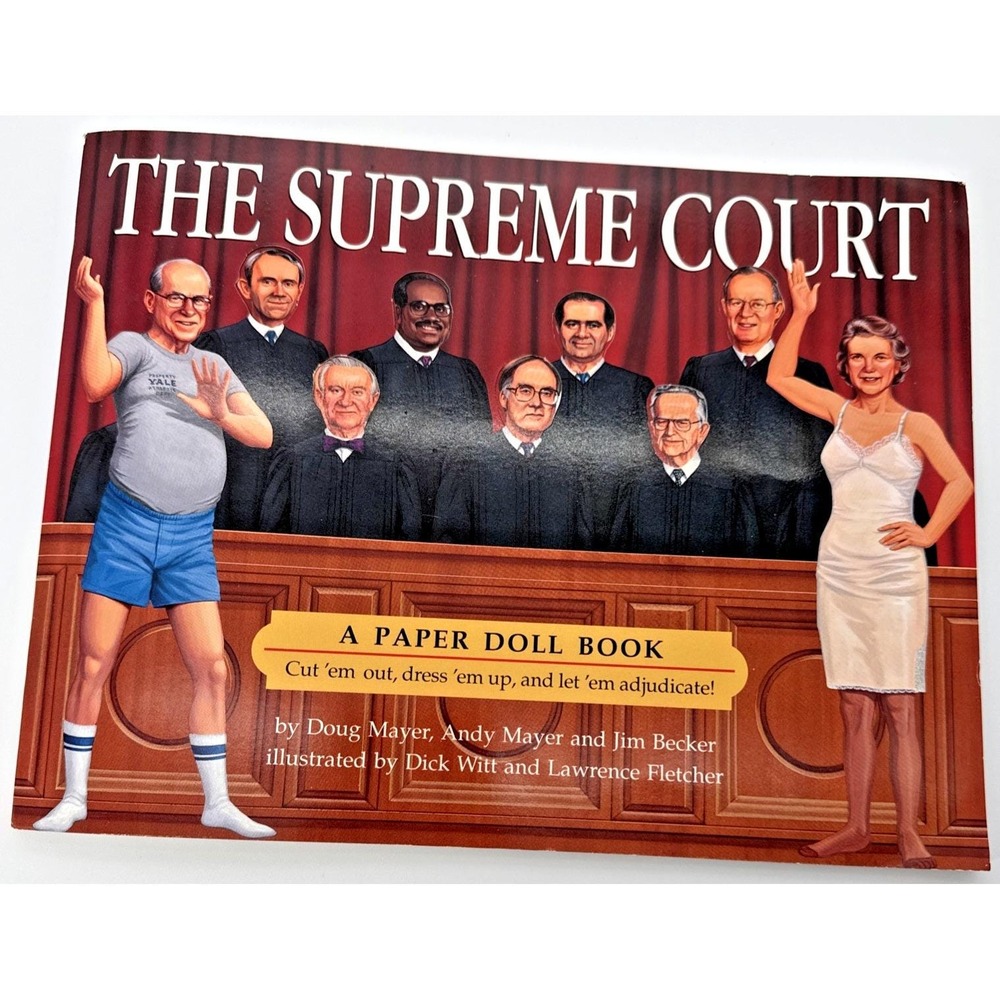 The Supreme Court Paper Dolls Book 1993 Political Humor Ephemera Uncut Justices